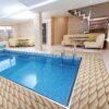 Badematte Weichschaummatte Badläufer Jute Marine Seil Beige Breite 65cm Meterware