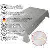abwaschbare Tischdecke Symmetrie New York Anthrazit Wachstuch Wachstuchtischdecke