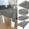 abwaschbare Tischdecke Symmetrie New York Anthrazit Wachstuch Wachstuchtischdecke