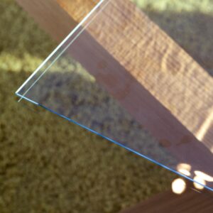 Tischfolie Tischschutz PVC Helltransparent Tischdecke 2mm Rund Kante abgeschrägt V-Kante 45°