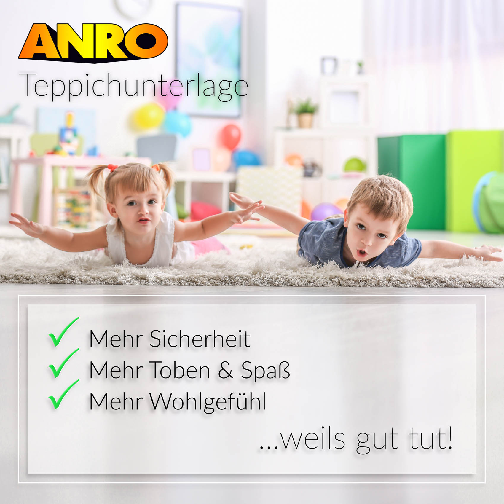 Teppichunterlagen & Antirutschmatte Weiß