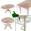 Durchsichtige Tischdecke transparent Tischfolie Tischschutzfolie Schutzfolie 140cm Breite