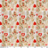 2142906_Product abwaschbare Tischdecke Weihnachten Herz Stern Tanne Rot Wachstuch Wachstuchtischdecke – 200x140cm, Paspelband (Eingefasst)