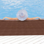 Badematte Weichschaummatte Badvorleger Schaummatte Braun Einfarbig Breite 65cm Meterware – 100x65cm