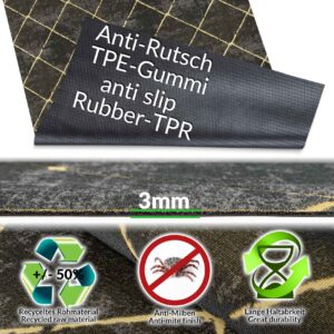 Teppichläufer Küchenteppich Küchenläufer  Läufer Flur Velours Uni Einfarbig rutschfest