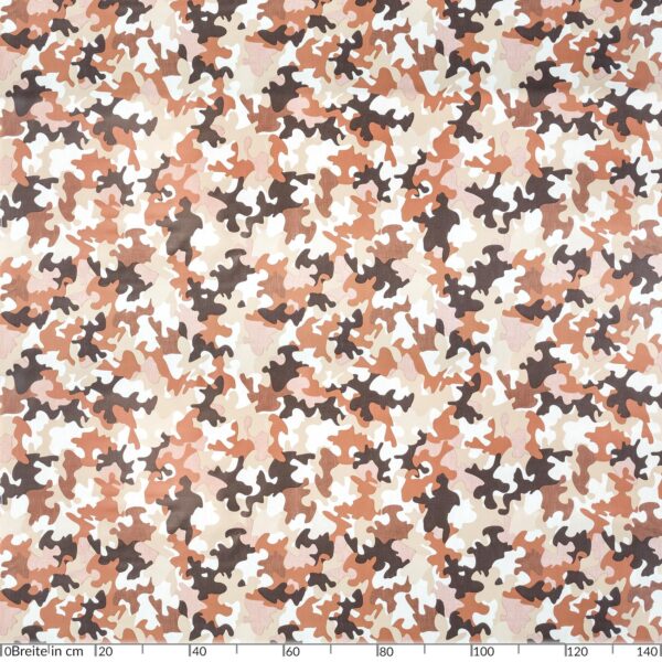 Wachstuch Tischdecke abwaschbar Military Camouflage Braun Wachstischdecke Gartentischdecke – 100x140cm, Schnittkante
