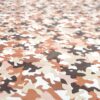 Wachstuch Tischdecke abwaschbar Military Camouflage Braun Wachstischdecke Gartentischdecke – 100x140cm, Schnittkante