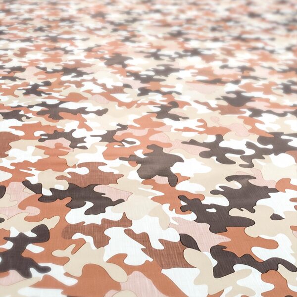 Wachstuch Tischdecke abwaschbar Military Camouflage Braun Wachstischdecke Gartentischdecke – 100x140cm, Schnittkante