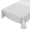 Wachstuchtischdecke Tischdecke abwaschbar Uni Hellgrau Einfarbig Glanz Wachstuch Gartentischdecke – 100x140cm, Schnittkante