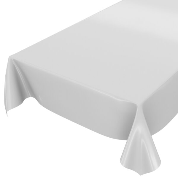 Wachstuchtischdecke Tischdecke abwaschbar Uni Hellgrau Einfarbig Glanz Wachstuch Gartentischdecke – 100x140cm, Schnittkante