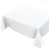 Wachstuchtischdecke Tischdecke abwaschbar Uni Weiß Einfarbig Glanz Wachstuch Gartentischdecke – 100x140cm, Schnittkante