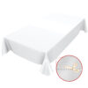 Wachstuchtischdecke Tischdecke abwaschbar Uni Weiß Einfarbig Glanz Wachstuch Gartentischdecke – 100x140cm, Schnittkante