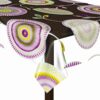 Transparente Tischdecke Tischschutzfolie durchsichtige Tischdecke Retro Juma MXA41 – 260x140cm, Schnittkante