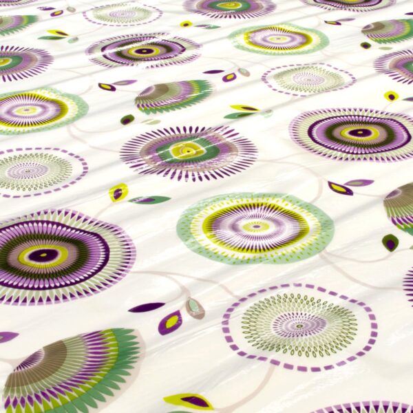 Transparente Tischdecke Tischschutzfolie durchsichtige Tischdecke Retro Juma MXA41 – 260x140cm, Schnittkante