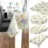 Tischdecke Blumen Straus Grün abwischbar Wachstuch Wachstuchtischdecke – 100x140cm, Schnittkante