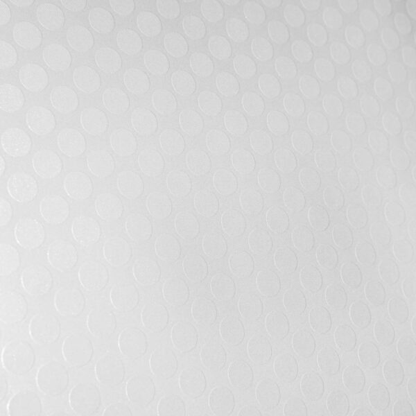Tischdecke Punkte Relief Textiloptik Weiß abwaschbar Wachstuch Wachstuchtischdecke – 100x140cm, Schnittkante