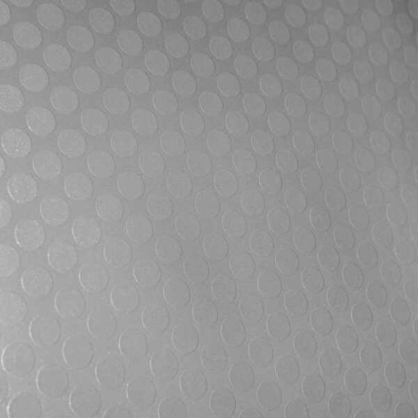 Tischdecke Punkte Relief Textiloptik Silber abwischbar Wachstuch Wachstuchtischdecke – 100x140cm, Schnittkante