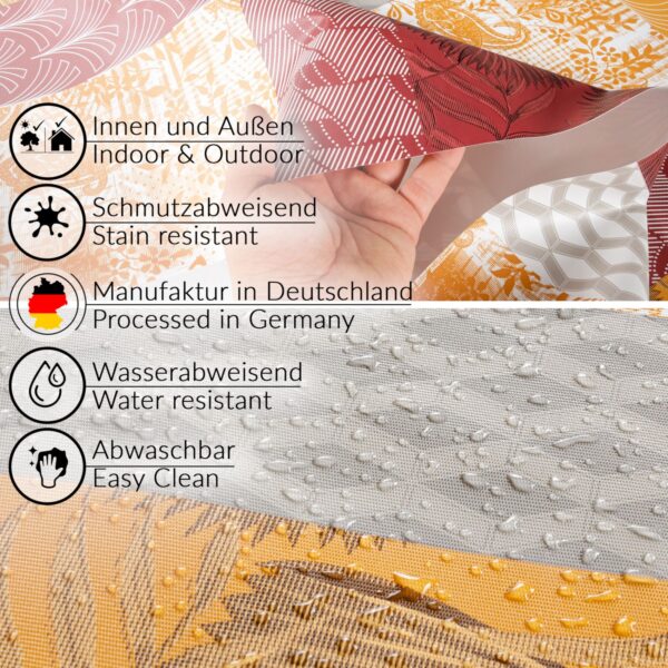Wachstuch Tischdecke abwaschbar Wachstischdecke Chloe PVC frei – 100x137cm, Schnittkante