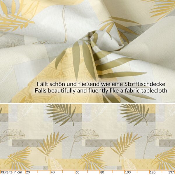 Wachstuch Tischdecke abwaschbar Wachstischdecke Lina PVC frei – 100x137cm, Schnittkante