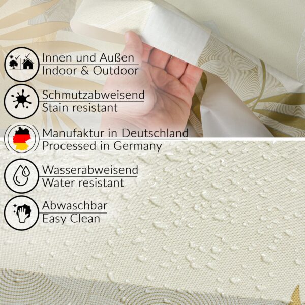 Wachstuch Tischdecke abwaschbar Wachstischdecke Lina PVC frei – 100x137cm, Schnittkante