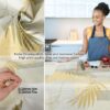 Wachstuch Tischdecke abwaschbar Wachstischdecke Lina PVC frei – 100x137cm, Schnittkante