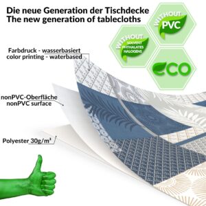 Wachstuch Tischdecke abwaschbar Wachstischdecke Camille PVC frei