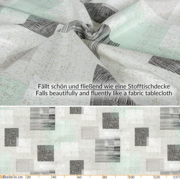 Wachstuch Tischdecke abwaschbar Wachstischdecke Josefine PVC frei – 100x137cm, Schnittkante