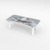 Kinder Tritthocker aus Holz mit Motiv Polar Grau