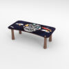 Kinder Tritthocker aus Holz mit Motiv Planets Blau