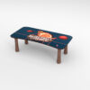 Kinder Tritthocker aus Holz mit Motiv Basketball Blau
