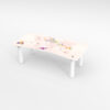 Kinder Tritthocker aus Holz mit Motiv World Map Rosa