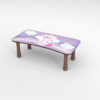 Kinder Tritthocker aus Holz mit Motiv Unicorn Lila
