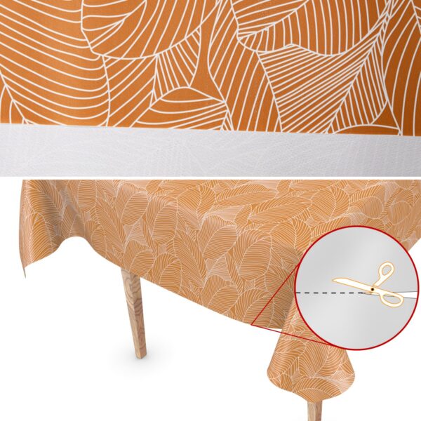 Wachstuch Tischdecke Wachstischdecke Mathilda Hellbraun Outdoor Tischdecke abwaschbar Gartentischdecke – 100x140cm, Schnittkante