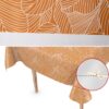 Wachstuch Tischdecke Wachstischdecke Mathilda Hellbraun Outdoor Tischdecke abwaschbar Gartentischdecke