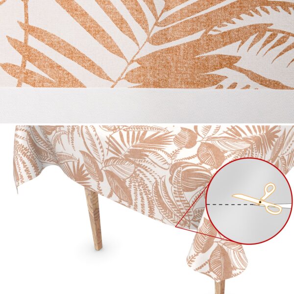 Wachstuch Tischdecke Wachstischdecke Katrin Beige abwaschbare Tischdecke Outdoor – 100x140cm, Schnittkante