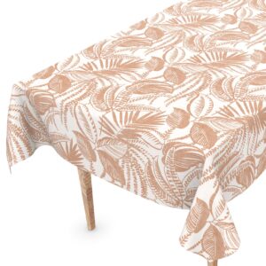Wachstuch Tischdecke Wachstischdecke Katrin Beige abwaschbare Tischdecke Outdoor – 100x140cm, Schnittkante
