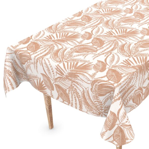 Wachstuch Tischdecke Wachstischdecke Katrin Beige abwaschbare Tischdecke Outdoor – 100x140cm, Schnittkante