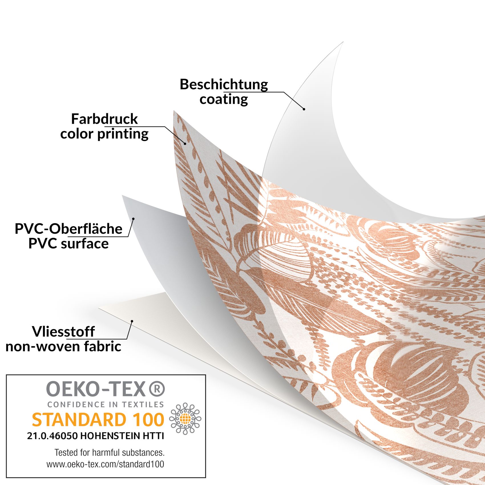 BW20081_80-1 Wachstuch Tischdecke Wachstischdecke Katrin Beige abwaschbare Tischdecke Outdoor – 100x140cm, Schnittkante