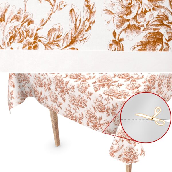 Wachstuch Tischdecke abwaschbar Wachstuchtischdecke Mila Beige Gartentischdecke – 100x140cm, Schnittkante