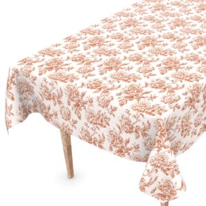 Wachstuch Tischdecke abwaschbar Wachstuchtischdecke Mila Beige Gartentischdecke – 100x140cm, Schnittkante