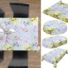 Abwaschbare Tischdecke Wachstuch Wildfeld Blumen Heide Mehrfarbig pflegeleicht Wachstuchtischdecke Gartentischdecke – 120x140cm, Schnittkante