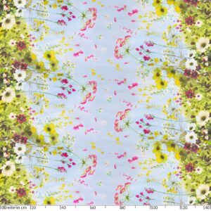 Abwaschbare Tischdecke Wachstuch Wildfeld Blumen Heide Mehrfarbig pflegeleicht  Wachstuchtischdecke Gartentischdecke