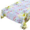 Abwaschbare Tischdecke Wachstuch Wildfeld Blumen Heide Mehrfarbig pflegeleicht Wachstuchtischdecke Gartentischdecke – 120x140cm, Schnittkante