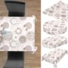 Tischdecke Wachstuch Haus- & Gartentischdecke Heckelspitze Ornament Beige