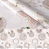 Tischdecke Wachstuch Haus- & Gartentischdecke Heckelspitze Ornament Beige – 100x140cm, Schnittkante