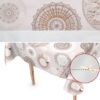 Tischdecke Wachstuch Haus- & Gartentischdecke Heckelspitze Ornament Beige – 100x140cm, Schnittkante