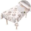 Tischdecke Wachstuch Haus- & Gartentischdecke Heckelspitze Ornament Beige – 100x140cm, Schnittkante