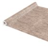 Wachstuchtischdecke Tischdecke abwaschbar Wachstuch Gartentischdecke Leinenoptik Braun