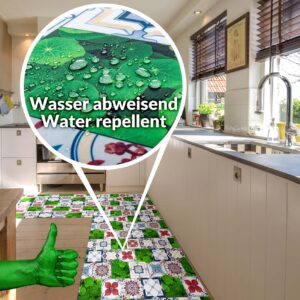 PVC Läufer für Flur Küche Bad – Isolierend Fliesengarten Mehrfarbig 80cm Breit