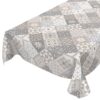 Tischdecke Fliese Mosaik Karo Kachel Beige pflegeleicht abwaschbar Wachstuch Wachstuchtischdecke – 120x140cm, Schnittkante